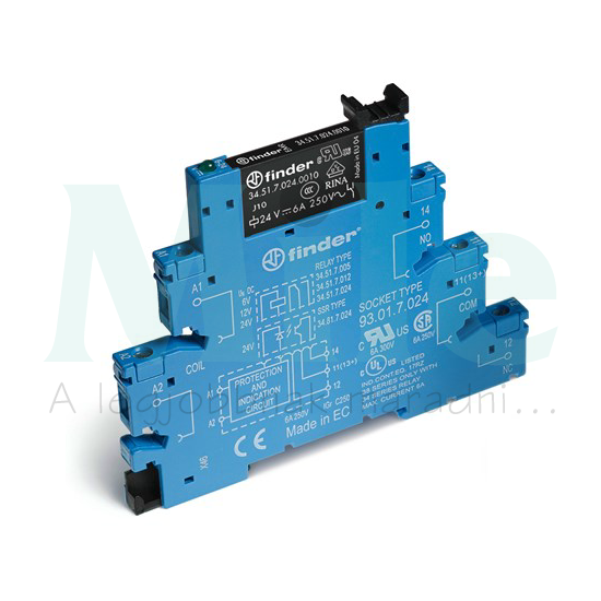 Csatolórelé 1-v csavaros-csatlakozású 12VDC/műk. DC monostabil 38.51.7.012.0050 FINDER