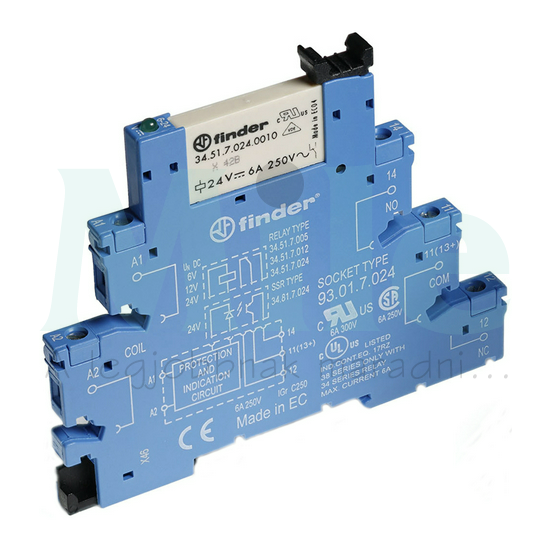 Csatolórelé keskeny 6A 1-v csavaros 230VAC monostabil IP20 38.51.8.240.0060 FINDER