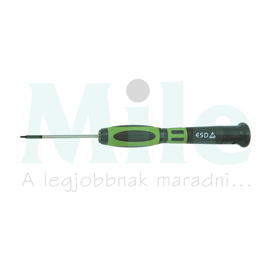 Csavarhúzó imbusz (hatszög) elektronikai zöld-fekete 2mm-kulcsméret ESD Haupa