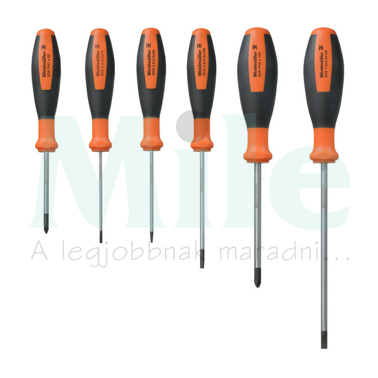 Csavarhúzó készlet 4xlapos/PH1/PH2 fekete-narancs 6-darabos SD SET S2.5-5.5/PH1/2 Weidmüller