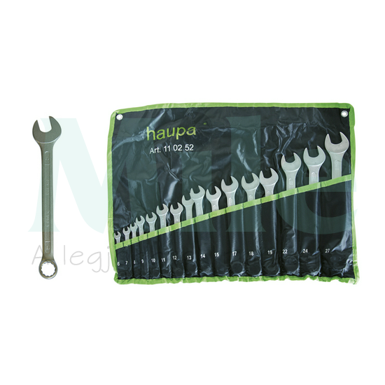 Csillag-villáskulcs készlet 6-27mm DIN 3113 16-darabos csomag-ban Haupa