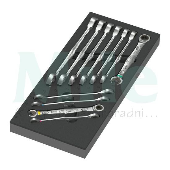 Csillag-villáskulcs készlet 8/10/11/12/13/14/15/16/17/18/19mm racsnis tálcás 9730 6000 Joker Set