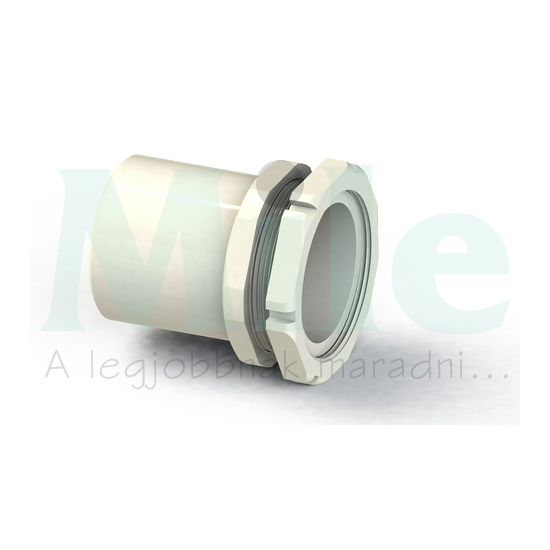 Csőadapter belső lyukátmérő kb. 40mm műanyag szürke A 50 Csatári Plast