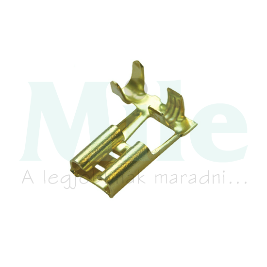 Csúszósaru 14,1mm 90° kábelstoppal hüvely szigeteletlen lapos 6,3x0,8 mm sárgaréz Haupa