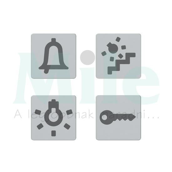 Dahlia piktogram készlet csengő lépcsőház kulcs világítás  GEWISS