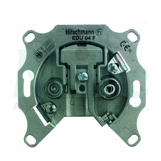 Delta antenna aljzat TV-SAT süllyesztett 2-kimenet végzáró 4dB/860MHz HIRSCHMANN