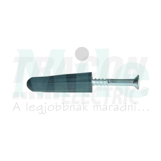 Dübel négyszögletes csavarral 2,6x30mm 6mmx 23mm 2,6mm-csavarátmérőhöz műanyag TRACON