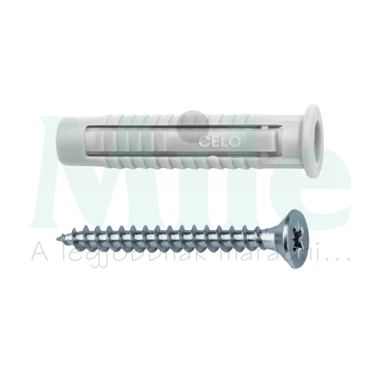 Dübel univerzális 5x60mm-es facsavarral (10db/cs) 8mmd-furat 40mm x 5mm-csavarátmérőhöz FX CELO