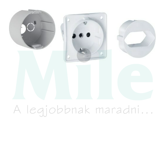 Dugalj 2P+F 230V süllyesztett/gipszkarton/beépíthető Volta hibrid Hager