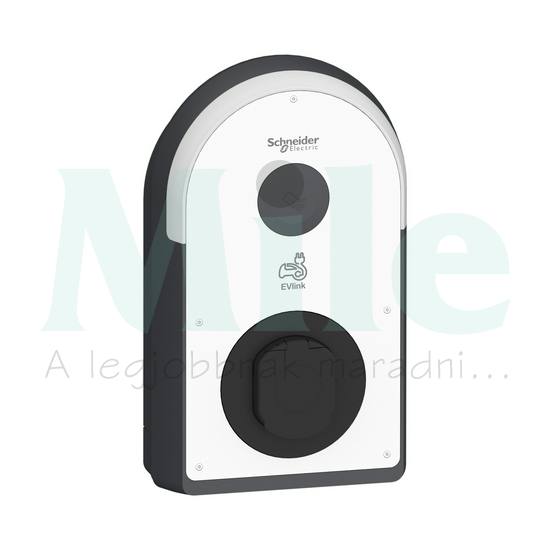 E-autó töltő MNX 3-fázis 1x 22kW fali 1xT2aljzat IP55 műanyag EVlinkProAC Schneider