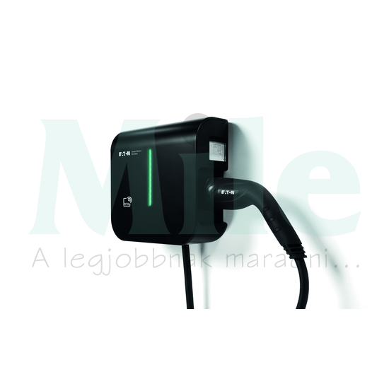 E-autó töltő Mode3 1/3F 3,7-22kW LED WiFi RFID MID T2C/5m fali IP54 IK08-ütésállóság GMB EATON