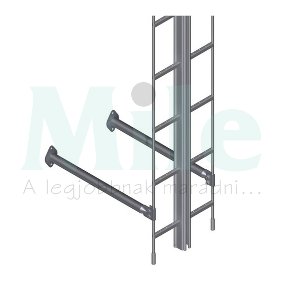 Egyenes fali tartó tűzihorganyzott acél NO.114 TURVATIKAS