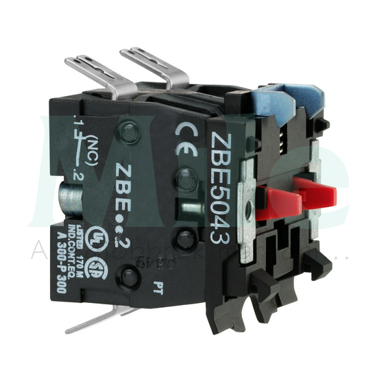Érintkezőblokk vezérlőkészülékhez előlapra rádugható 2-ny 3A/AC15/230V Harmony XB4/XB5 Schneider