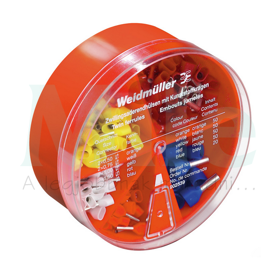 Érvéghüvely készlet 0,5-2,5mm2 ZH-BOX 0,5-2,5QMM Weidmüller