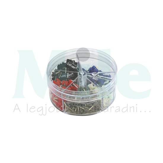 Érvéghüvely készlet szigetelt műa.dobozban 0,5-2,5mm2 - 400db DIN Haupa