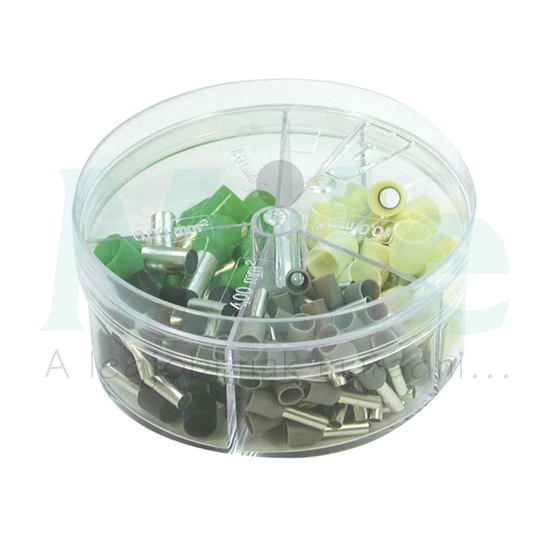 Érvéghüvely készlet szigetelt műa.dobozban 4-16mm2 - 100db II - német Haupa