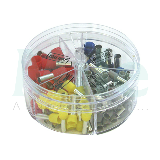 Érvéghüvely készlet szigetelt műa.dobozban 4-16mm2 - 100db DIN Haupa