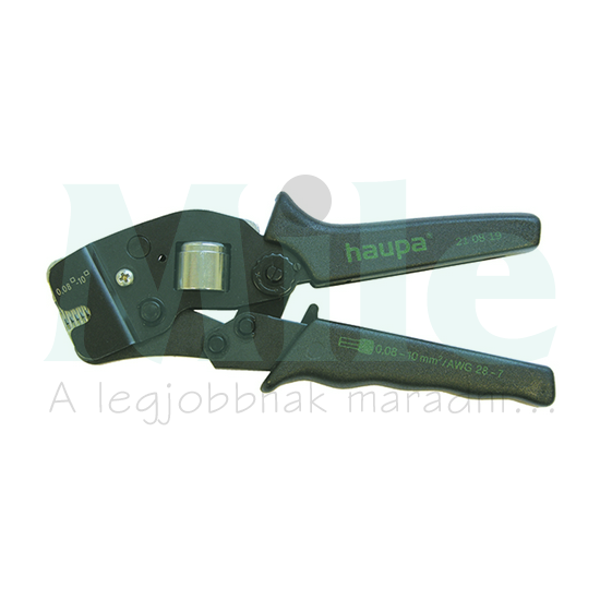 Érvéghüvelyprés homlok érvéghüvely-hoz 0,08-10mm2 négyszögletes préselés-présforma Haupa