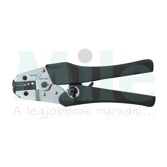 Érvéghüvelyprés iker érvéghüvelyhez 0,5-6mm2 trapéz-présforma mechanikus Haupa