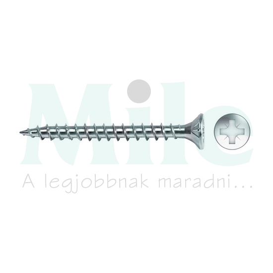 Faforgácslap csavar fehér 3mm x 30mm galván/elektrolit horganyzott acél kereszt PZ VLOX CELO