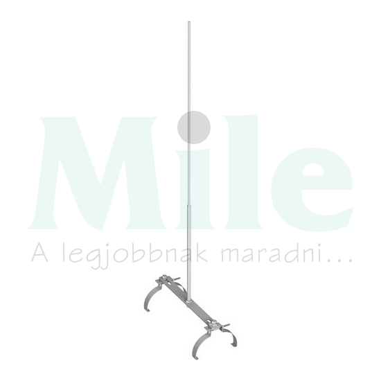 Felfogórúd-tartó kúpcserépre dupla tartóval felfogórúd nélkül nemesacél V2A J.PRÖPSTER