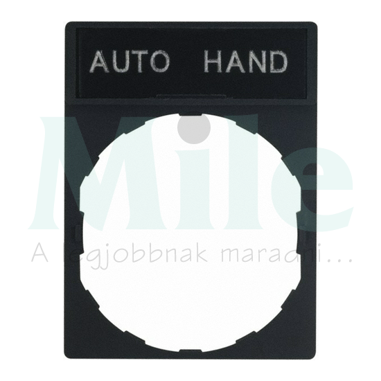 Felirati tábla tartóval vezérlőelemhez AUTO-HAND üres-szimbólummal 30mm-sz 40mm-ma ZBY Schneider