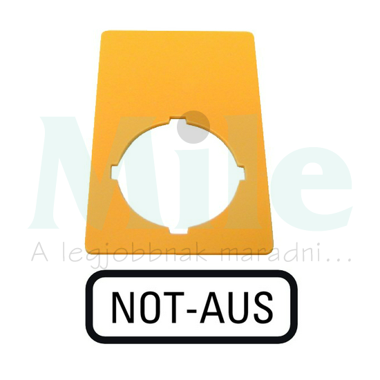 Felirati tábla vészgombhoz sárga négyszögletes-forma 33mm-sz 50mm-ma M22-XZK-D99 EATON