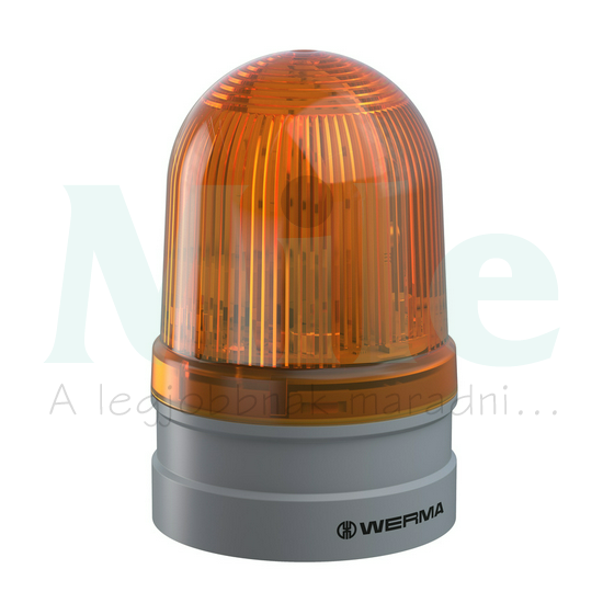Fényjelző villanó EVS d85x130mm LED 24V AC/DC falonkívüli sárga műanyag IP66 Midi TwinFLASH WERMA