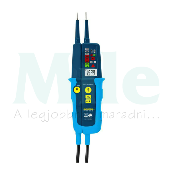 Feszültségvizsgáló 2x1,5VAAA-elem 2P-ellenőrzés 12-1000V LCD-kijelzés PAN MV-1000AD Pancontrol