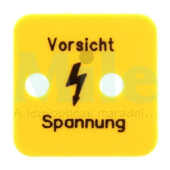 Figyelmeztető fedél Figyelem felirat, villámjel, sárga/fekete AD 4/24/B YE CONTA-CLIP