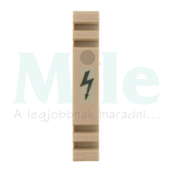 Figyelmeztető fedél villámjel, bézs/fekete, szélesség: 5mm fedél, burkolat EA 1/B BG CONTA-CLIP