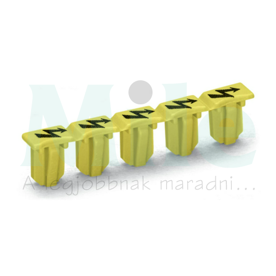 Figyelmeztető fedél villámjel, sárga/fekete, 5 kapocshoz tartozék WAGO