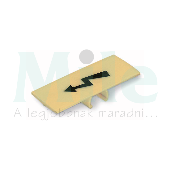 Figyelmeztető fedél villámjel, sárga/fekete fedél, burkolat WAGO