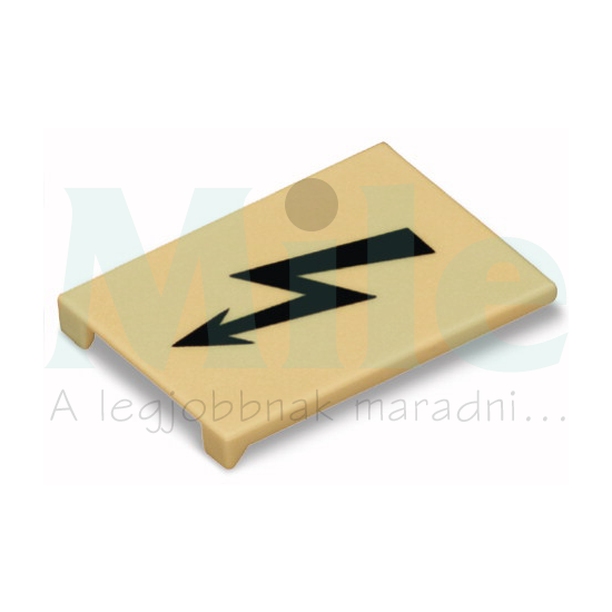 Figyelmeztető fedél villámjel, sárga/fekete fedél, burkolat WAGO