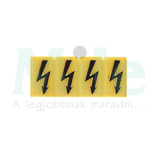 Figyelmeztető fedél villámjel, sárga/fekete fedél, burkolat ZAD 4/5 Weidmüller