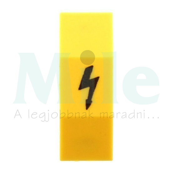 Figyelmeztető fedél villámjel, sárga/fekete, szélesség: 12mm AD 1/12/B YE CONTA-CLIP