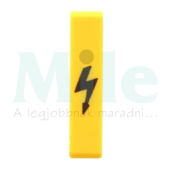 Figyelmeztető fedél villámjel, sárga/fekete, szélesség: 6mm AD 1/6/B YE CONTA-CLIP