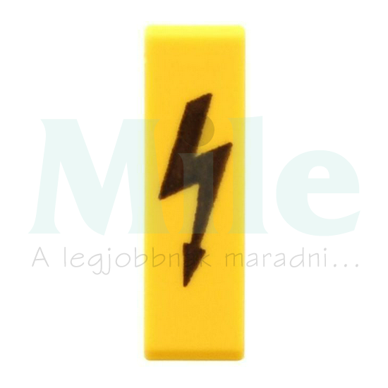 Figyelmeztető fedél villámjel, sárga/fekete, szélesség: 8mm AD 1/8/B YE CONTA-CLIP