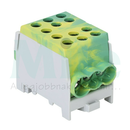 Fővezetéki leágazókapocs 125A/400VAC 2x2,5-35 + 4x2,5-25mm2 zöld/sárga 1P 35mm2 TRACON