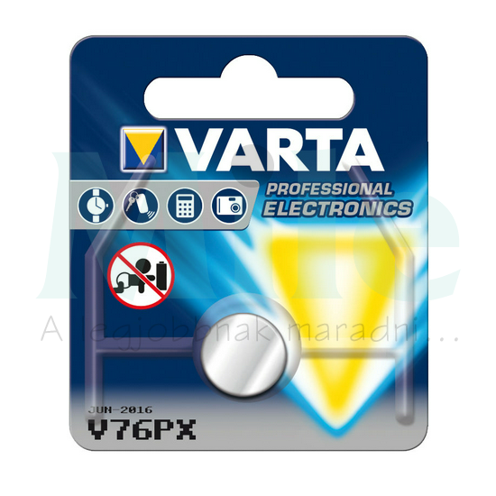 Fotó elem V76PX, SR44 1.55V ezüst-oxid SR44 VARTA
