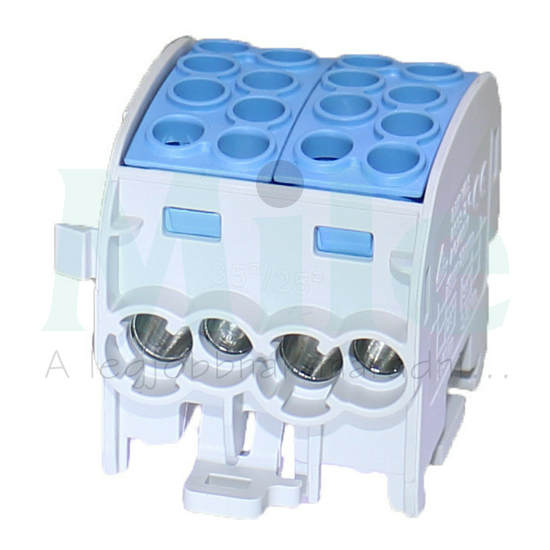 Fővezetéki leágazókapocs 152/100A Cu/Al ónozott kék 4x25+4x16mm2 2P 25mm2/ HLAK 25/16-D N LEIPOLD