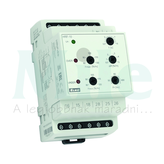 Frekvenciafigyelő relé sorolható 8A/250V 40-480Hz 161-346V 2v csavaros HRF-10 Elko EP