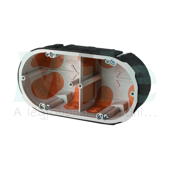 Gipszkarton doboz tűzálló 2-es ovális 144mm x 75mm x 73mm-átmérő műanyag E30-tűzálló KPZ KOPOS