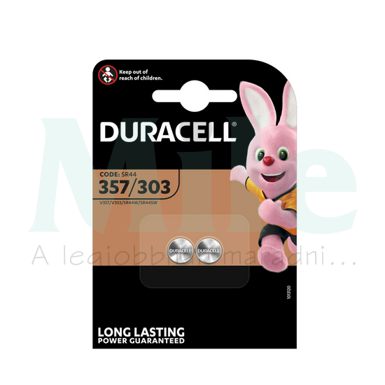 Gombelem 303, 357 1.5V ezüst-oxid SR44 gombelem 175mAh DURACELL