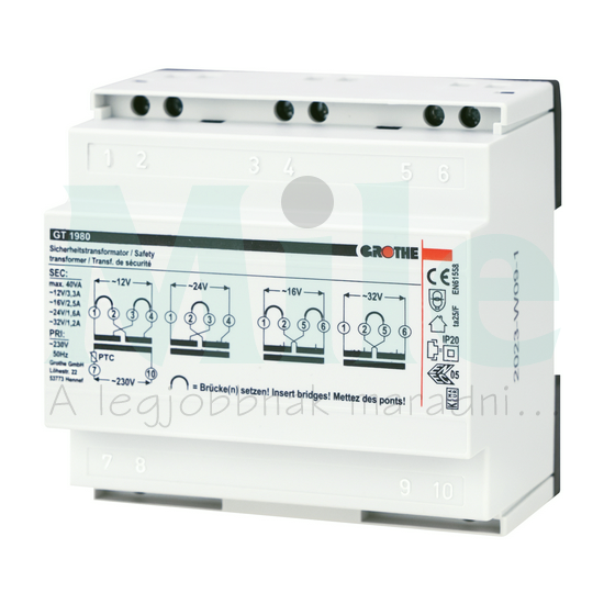 Biztonsági transzformátor 1F 40VA GT 1980 GROTHE