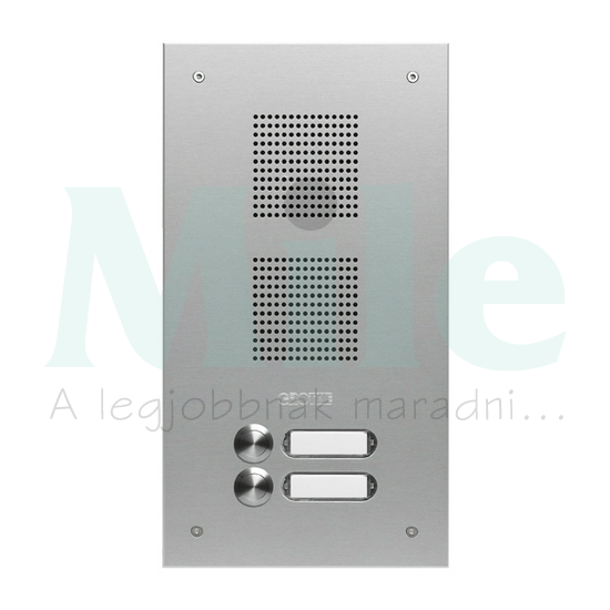 Csengőnyomó panel 1oszlop LED/8-16VADC  160x294x56mm 2-lakás ezüst Robusta EV1 TS 787 1-2 GROTHE