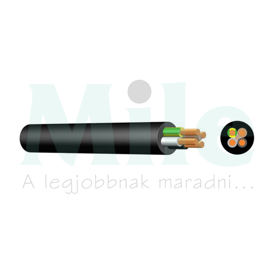 Gumiköpenyű kábel H07RN-F 3x 2.5mm2 hajlékony 450V/U0 750V fekete H07RN-F (GT) 100m