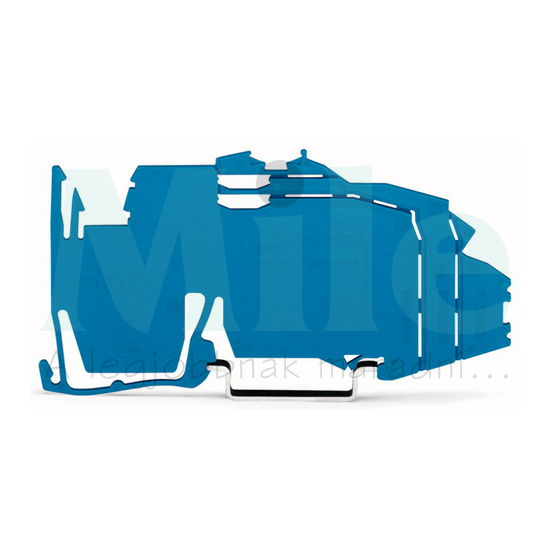 Gyűjtősíntartó TS35-re kék 10x3mm 1,5mm vastag 1-pólus WAGO