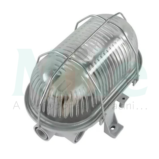 Hajólámpa ovális fémrácsos falonkívüli 1x 230V AC E27 IP44 GAO0590120555