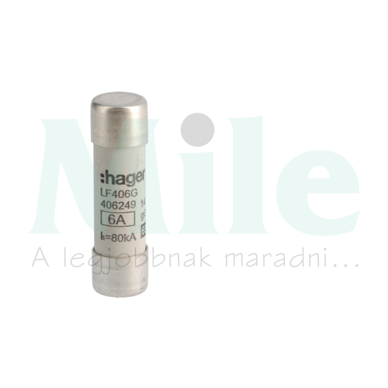 Hengeres biztosítóbetét aM (berendezésvédő) 14x51mm 6A 690V LF Hager